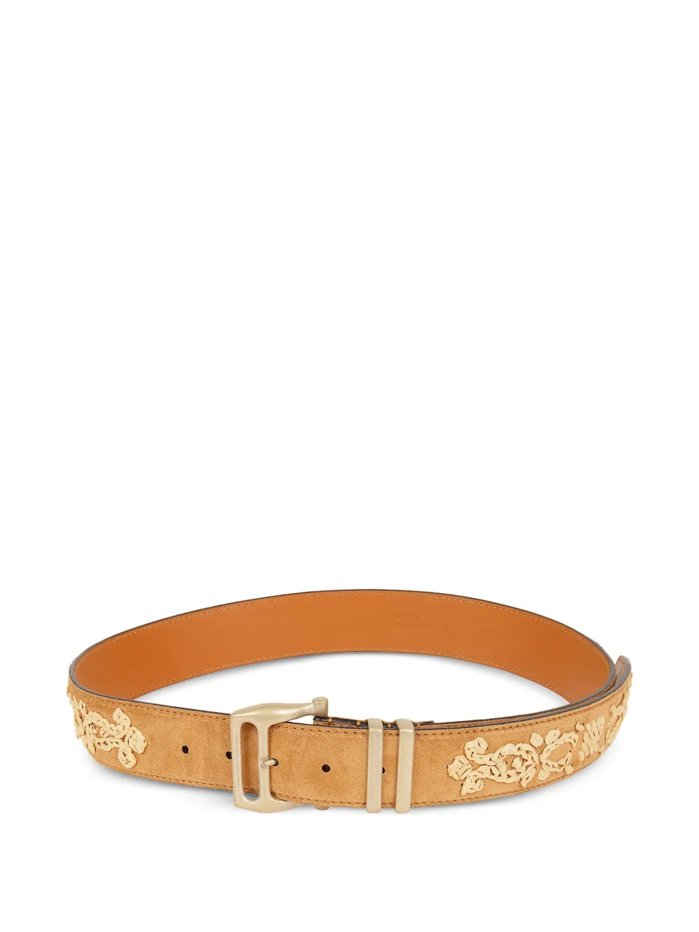 Ermanno Scervino embroidered suede belt - Brown