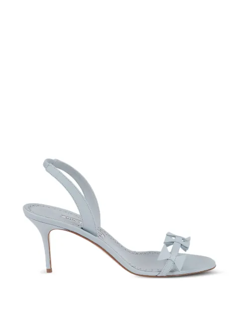 Manolo Blahnik Cigaurasli bow-embellished slingback sandals