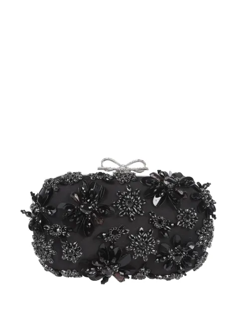 Self-Portrait embellished bow clutch bag