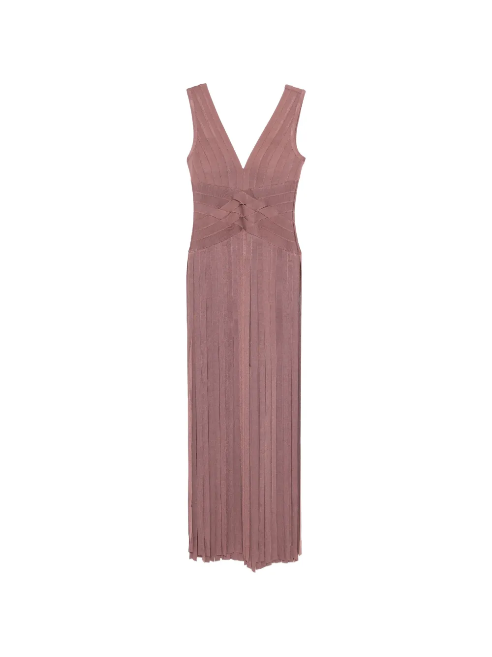 Herve Leger V-neck pleated dress - Pink