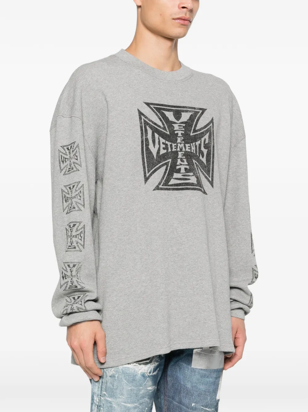  Vetements Logo-print Sweatshirt - Grey 