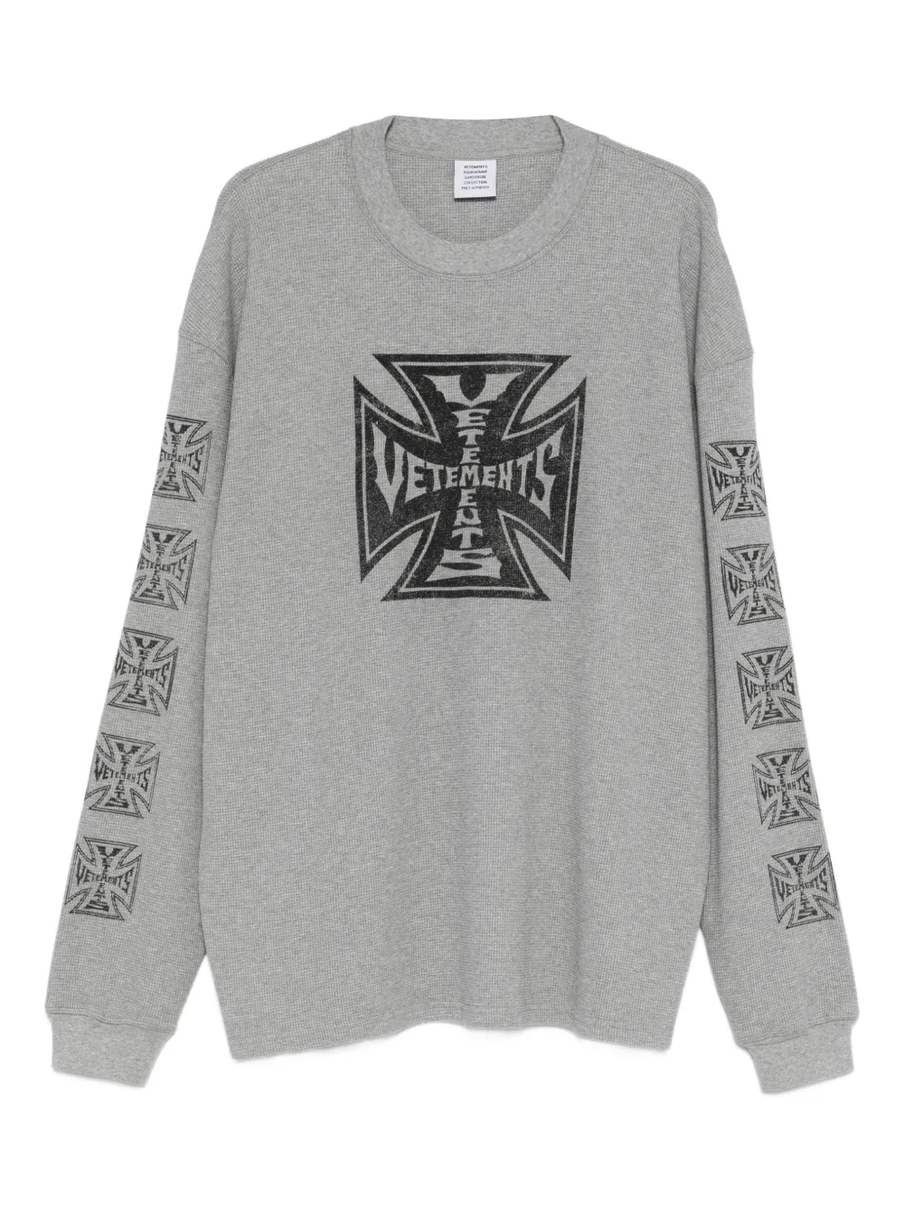 VETEMENTS logo-print sweatshirt - Grigio