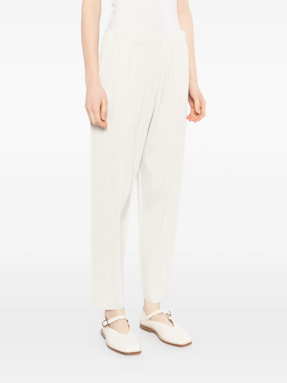 Pleats Please Issey Miyake A-Poc Shell broek Beige