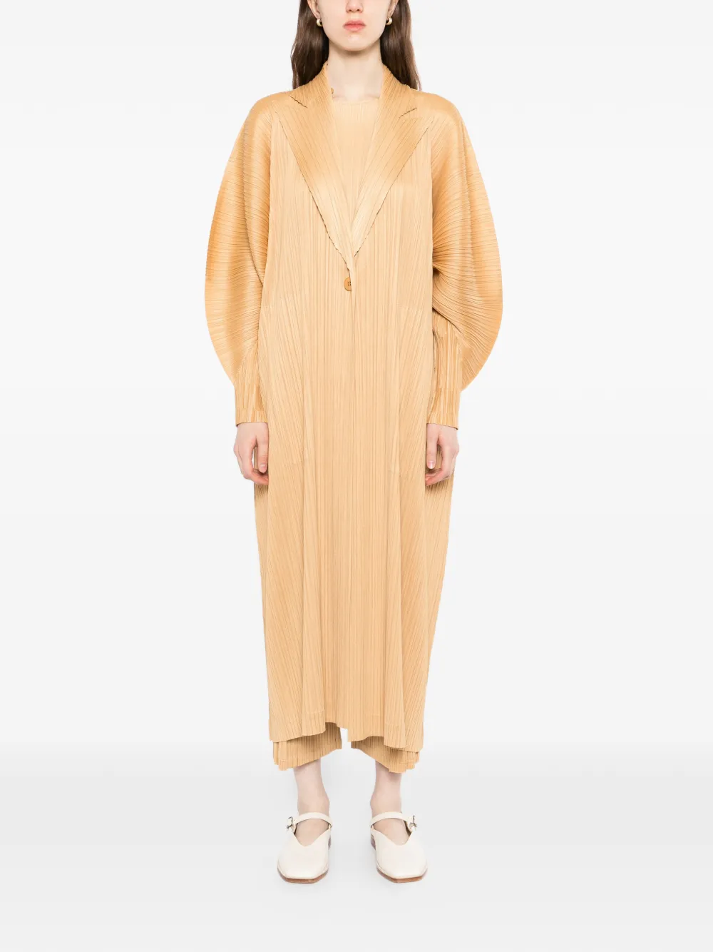 Pleats Please Issey Miyake December jas Geel