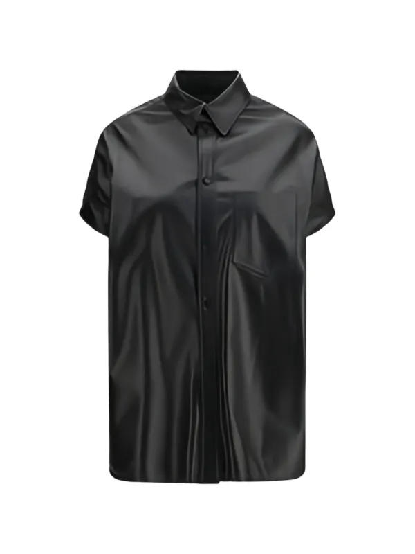 Balenciaga Pocket Mini Shirt Dress in Black