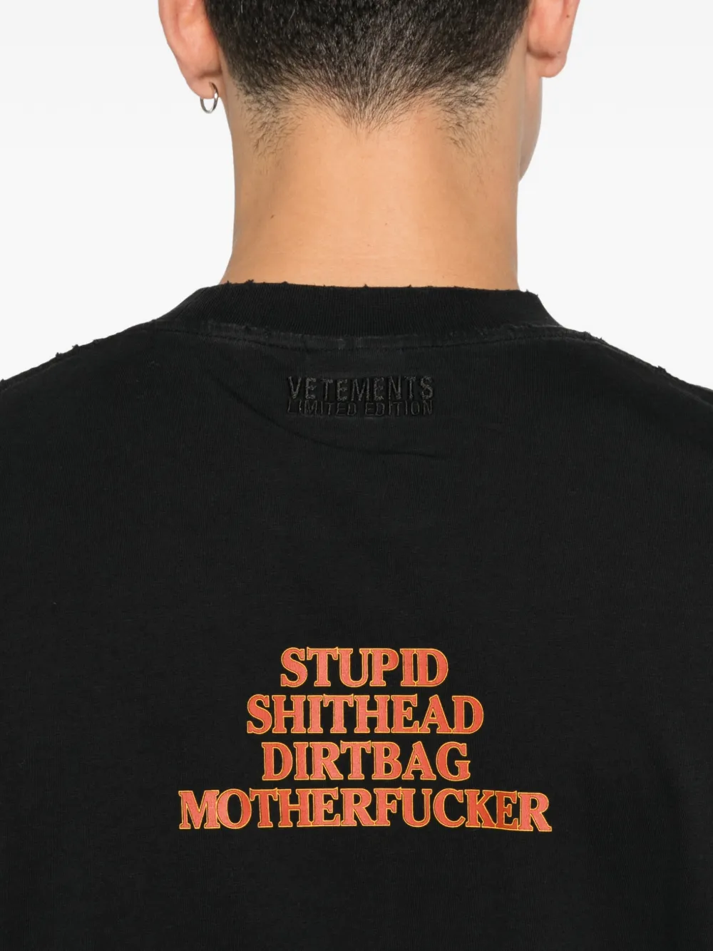 VETEMENTS T-shirt met print Zwart