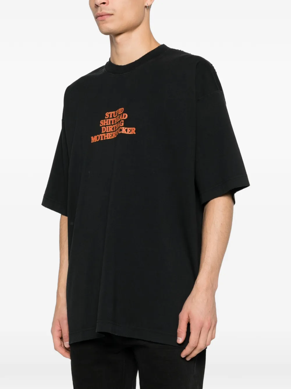VETEMENTS T-shirt met print Zwart