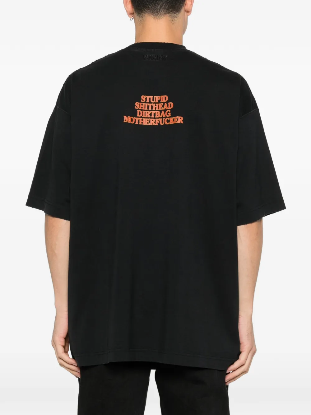 VETEMENTS T-shirt met print Zwart