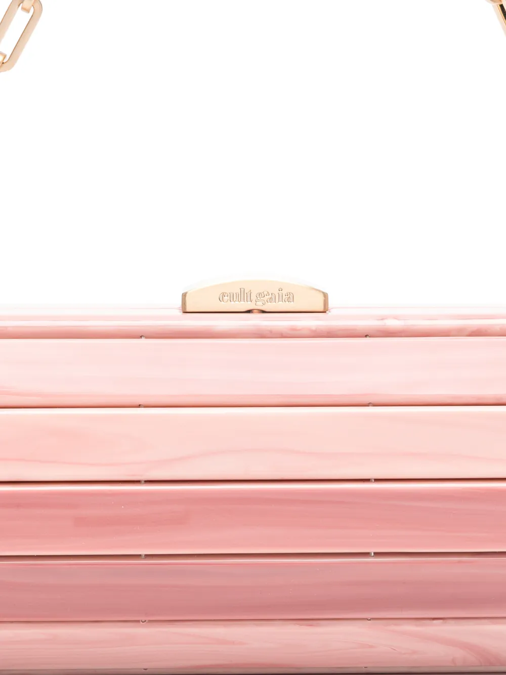Cult Gaia Rolie kleine clutch met ketting Roze
