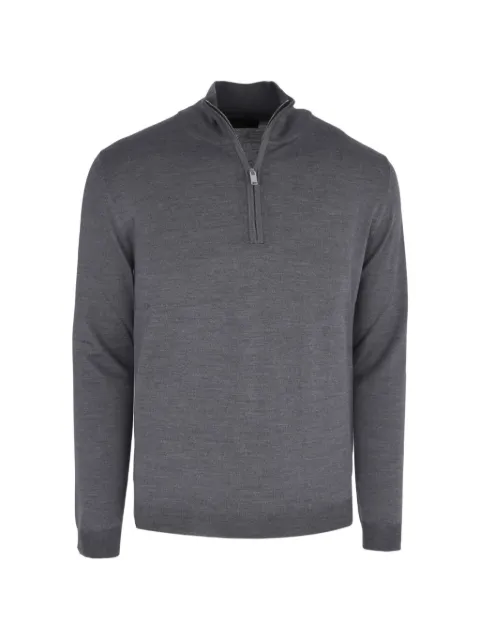slowear turtle-neck half-zip sweater