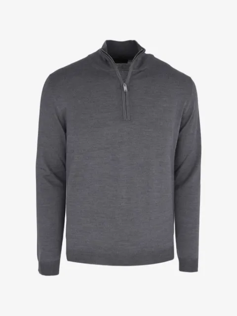 slowear turtle-neck half-zip sweater