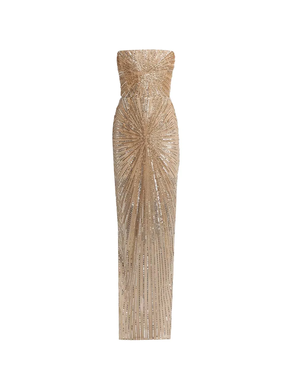 Bronx and Banco Dahlia strapless maxi dress - Toni neutri