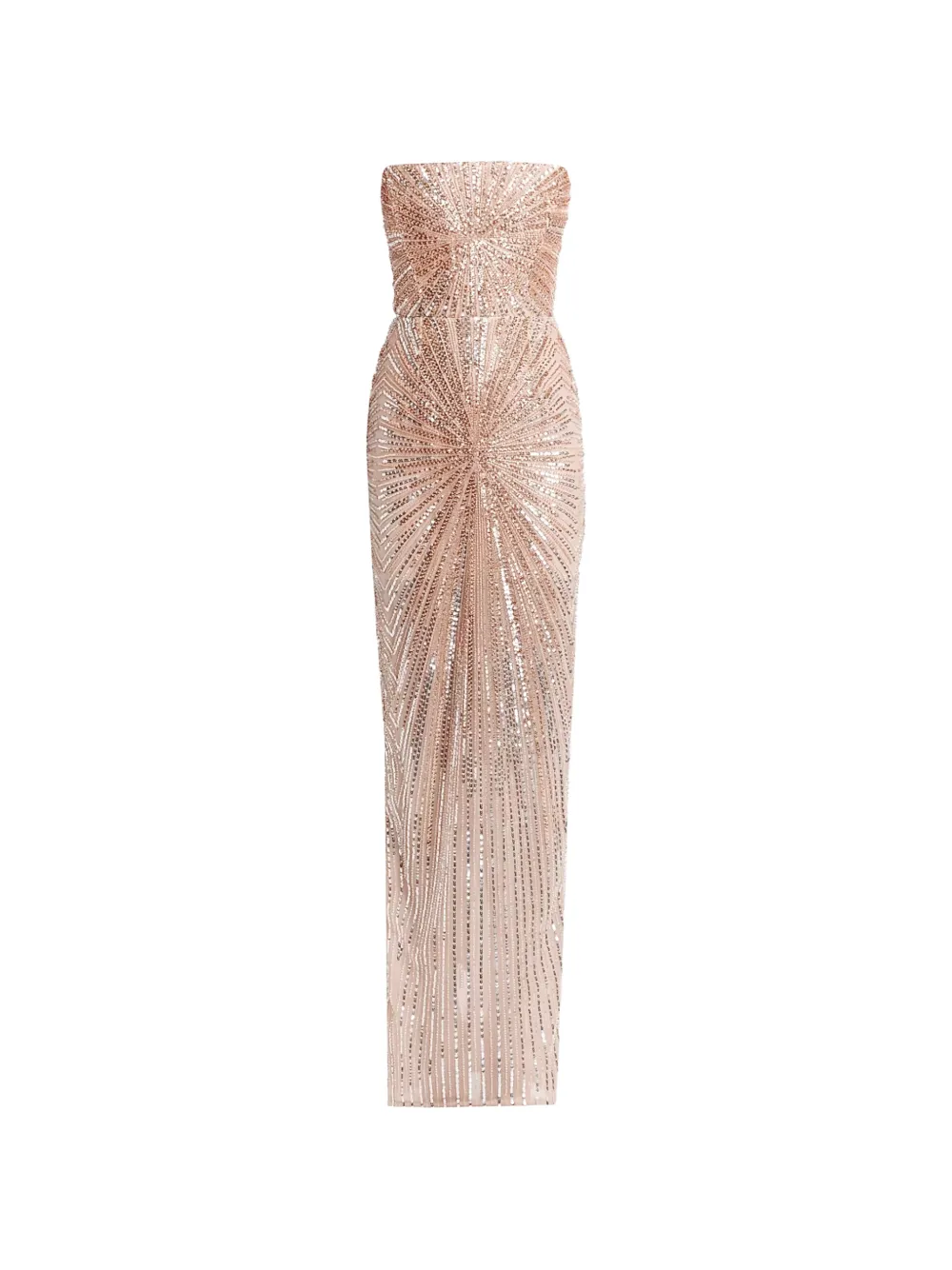 Bronx and Banco Dahlia strapless maxi dress - Toni neutri