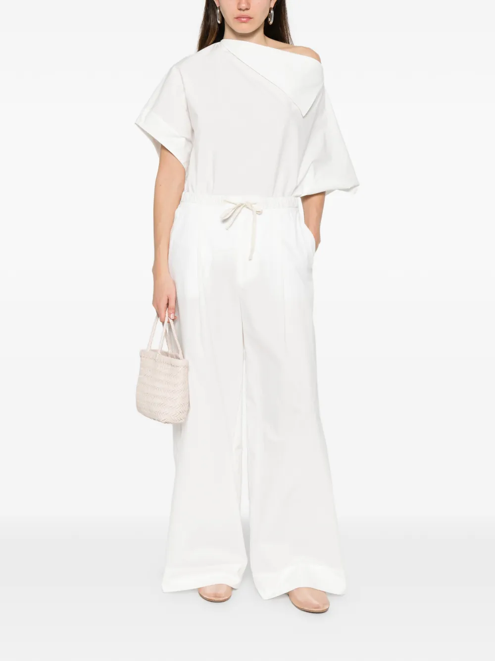 Soeur Hugues drawstring trousers - Wit