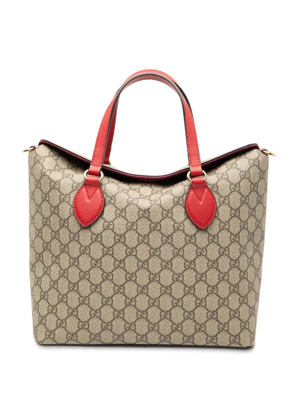 Gucci Pre-Owned 2016-2025 GG Supreme Linea A Foldover Tote satchel - Marrone