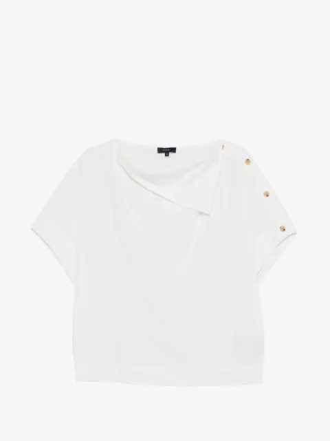 Soeur Issa button short-sleeve blouse