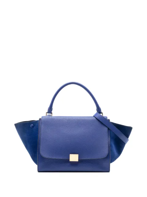 Celine Pre-Owned 2013 Medium Calfskin and Suede Trapeze satchel