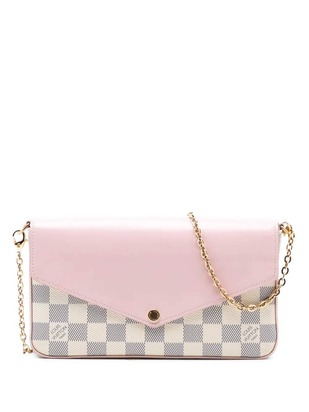 Louis Vuitton Pre-Owned 2019 Damier Azur Calfskin Pochette Felicie crossbody bag - Rosa