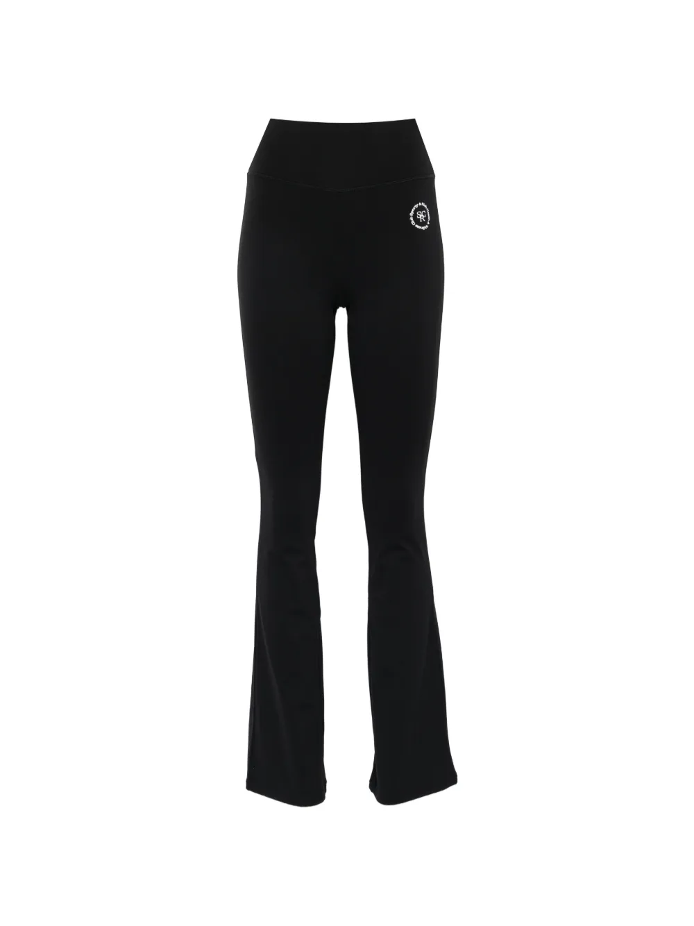 Sporty & Rich SRHWC logo flared-hem leggings - Nero
