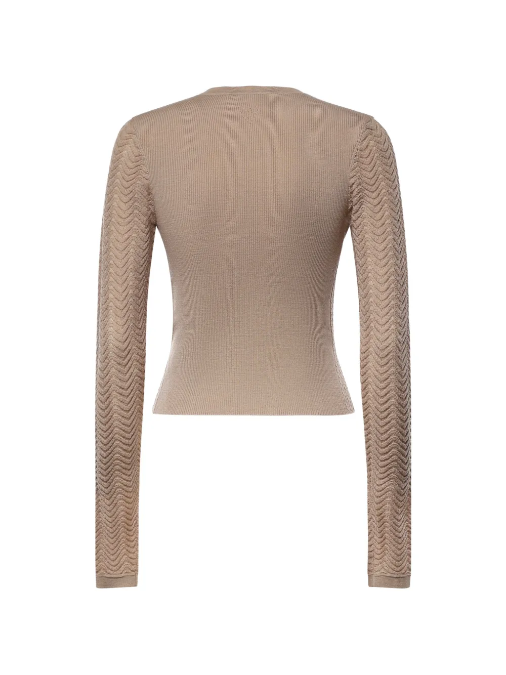 Acne Studios Pointelle gebreid vest met chevron mouwen Beige