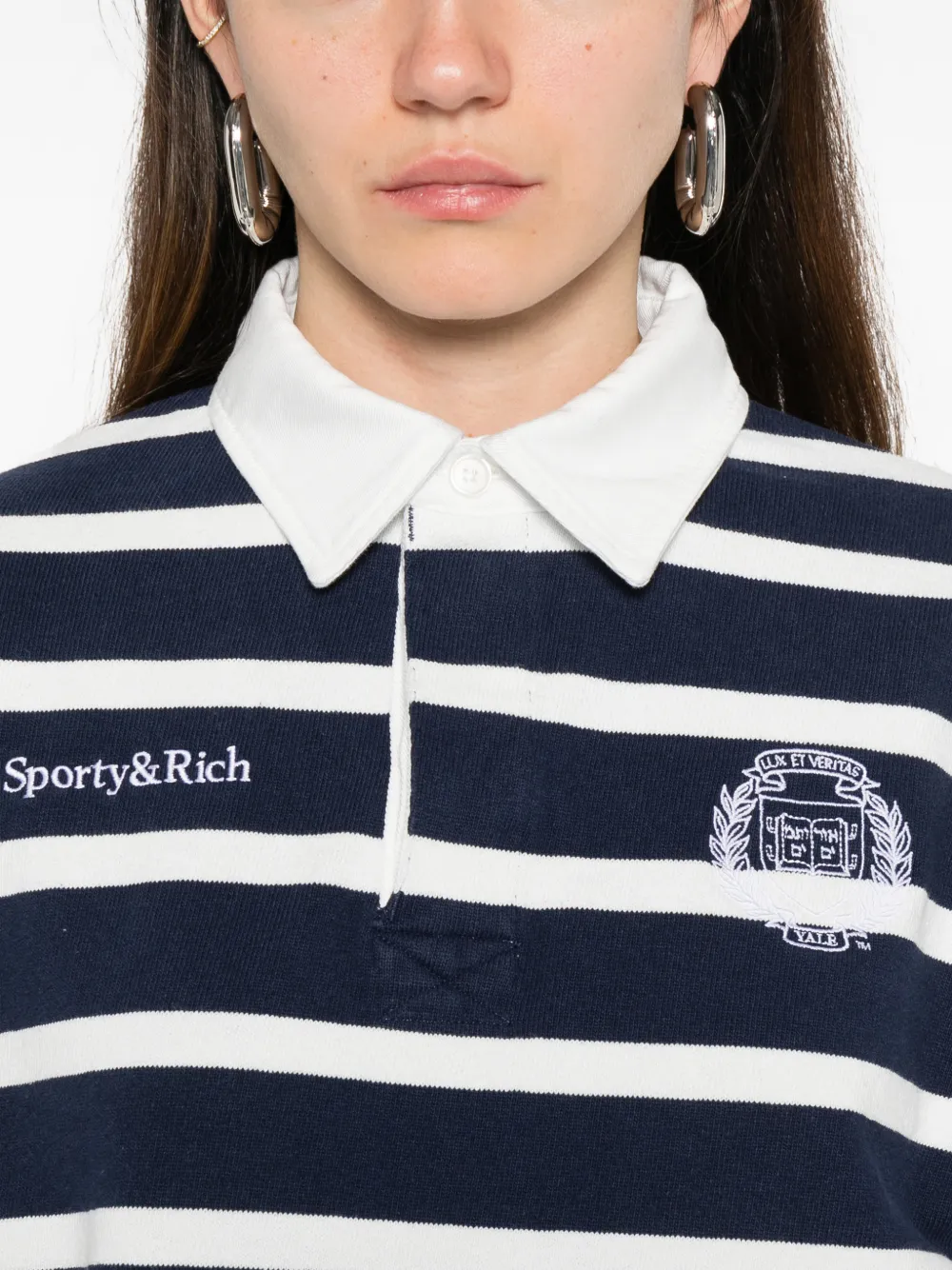 Sporty & Rich Blondie ストライプ ポロシャツ | ブルー | FARFETCH JP