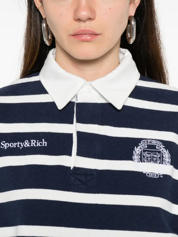 Sporty & Rich Blondie ストライプ ポロシャツ | ブルー | FARFETCH JP