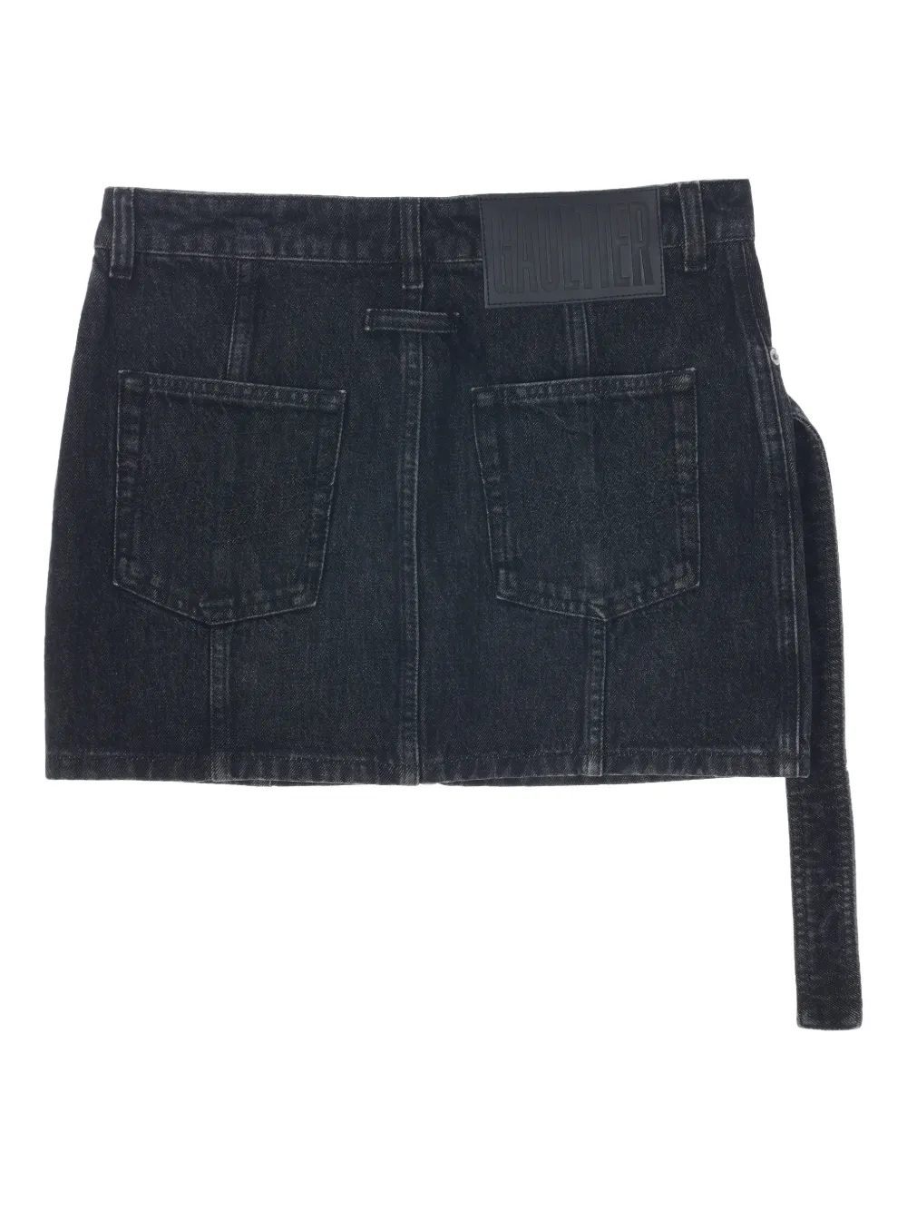 Jean Paul Gaultier Mini-rok met lage taille Zwart