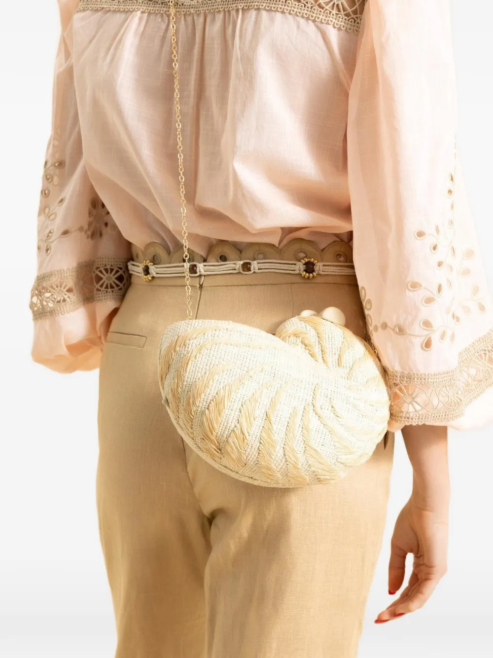 Poolside Anna chain clutch - Beige