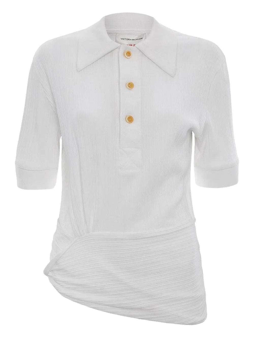 Victoria Beckham twist polo top - Bianco