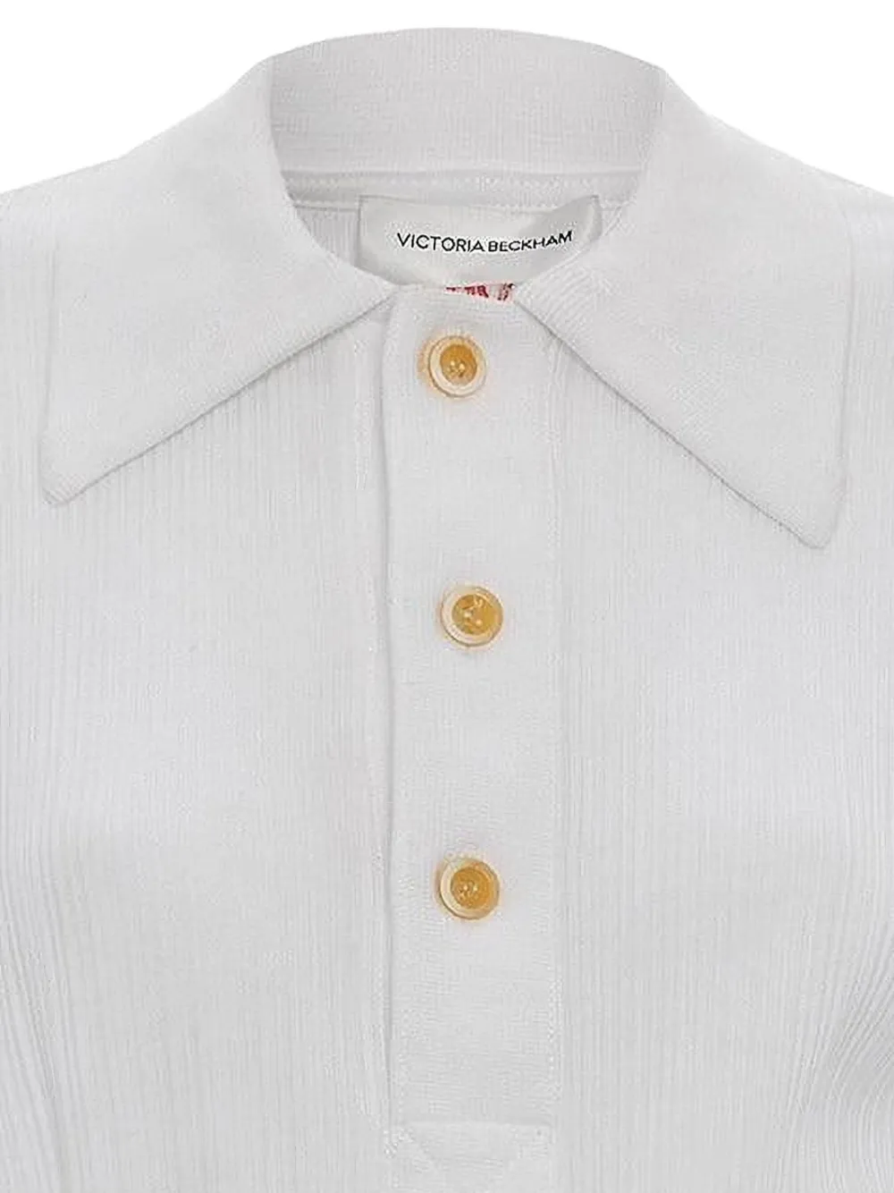 Victoria Beckham twist polo top - Wit