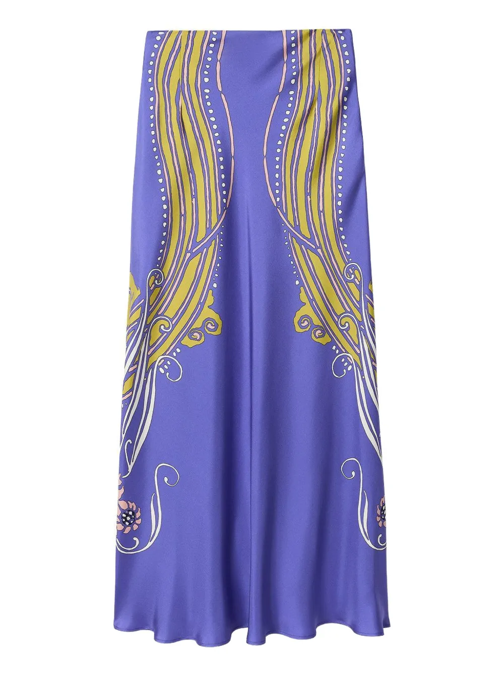 La DoubleJ Gonna lunga a fiori - Viola