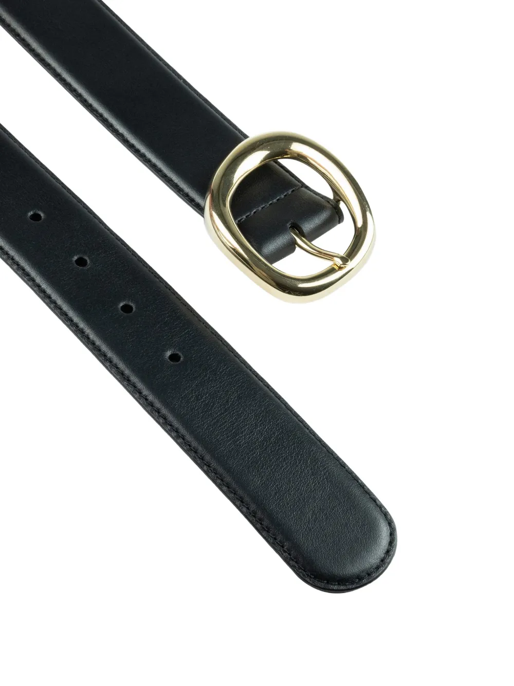 SERGIO GAVAZZENI Helen oval-buckle belt - Zwart