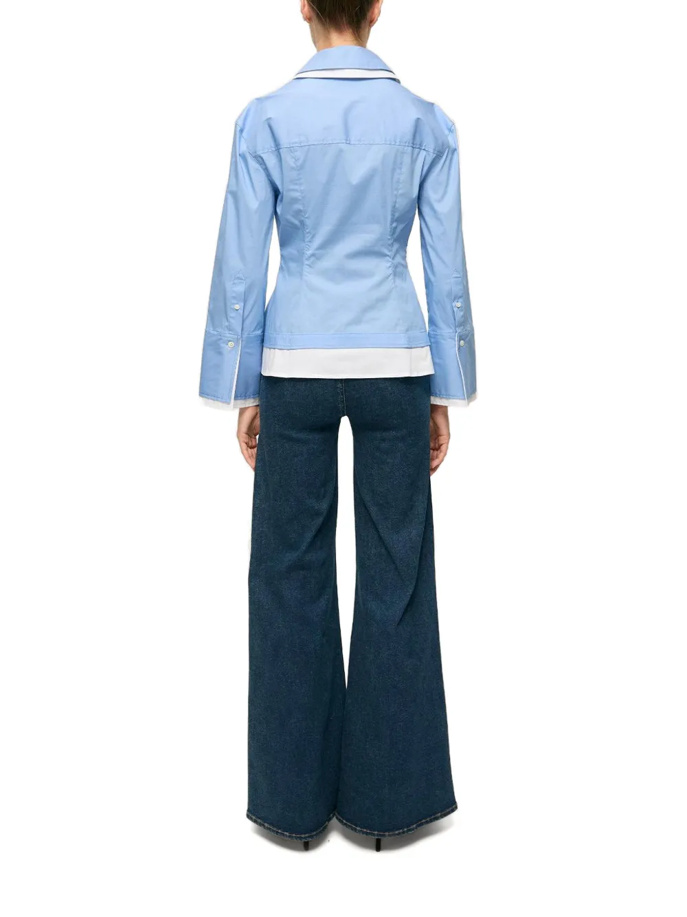 Veronica Beard Bonnie blouse met kraag Blauw
