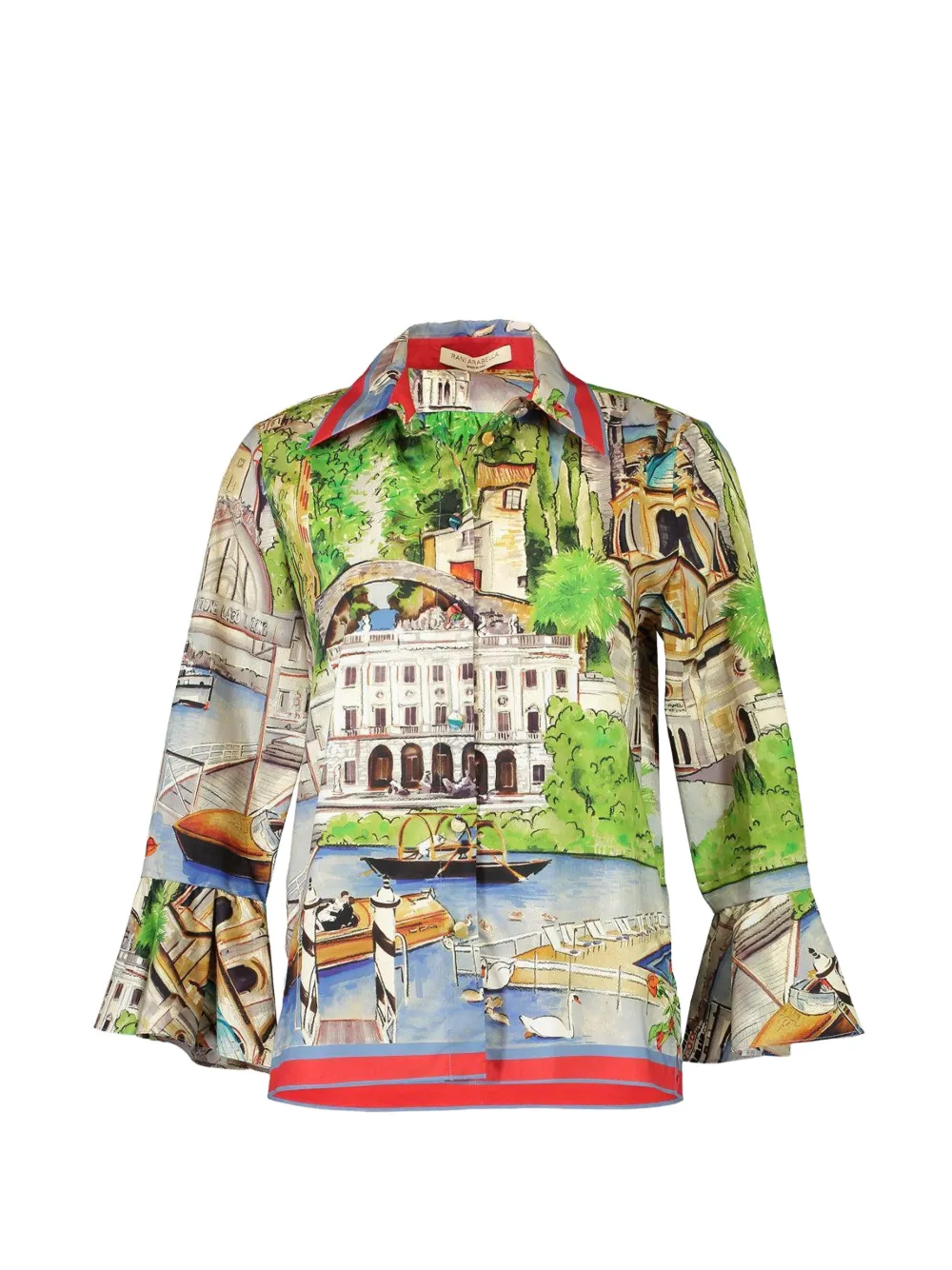 rani arabella ruffled shirt - Blu