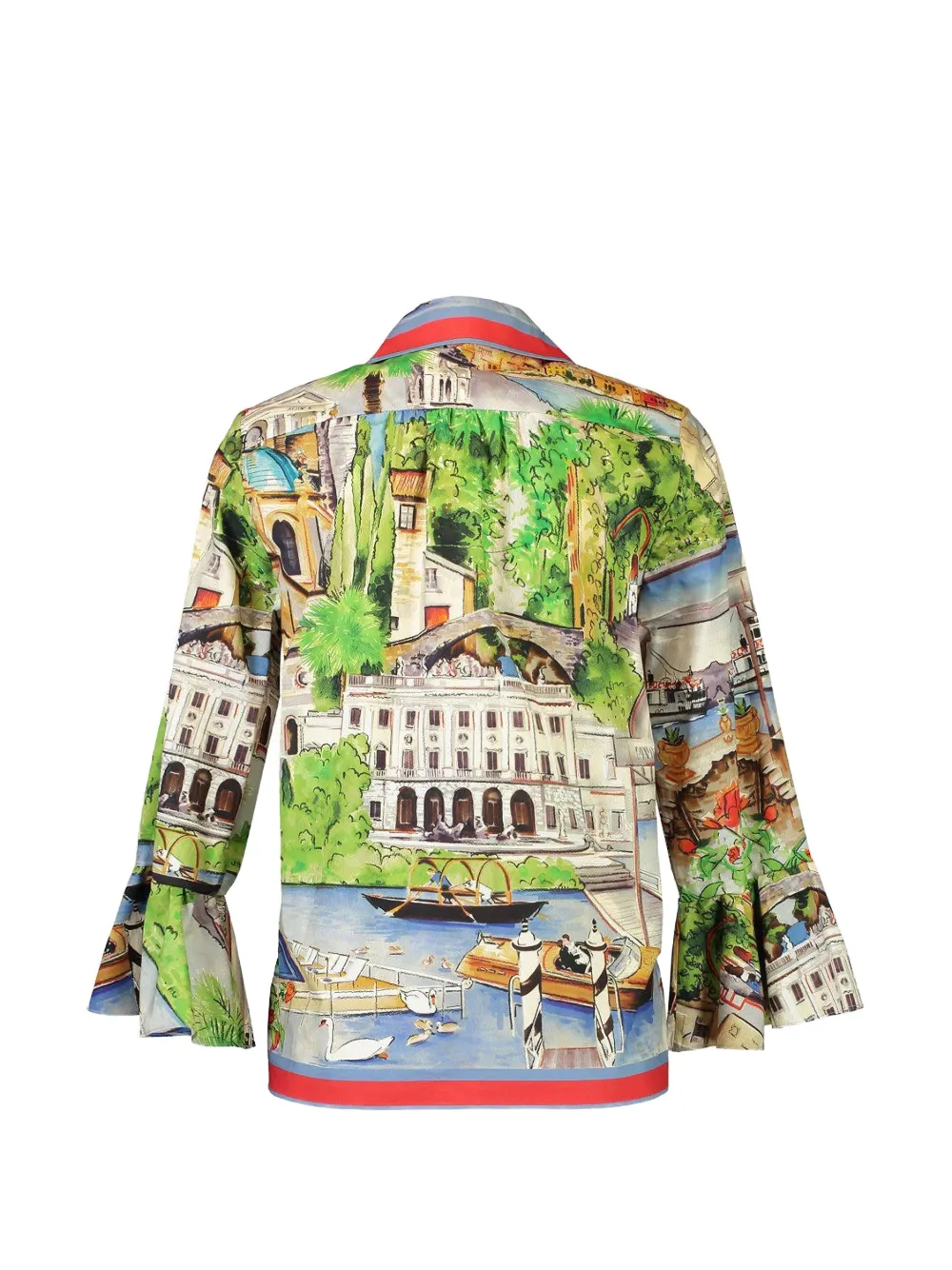 Rani arabella ruffled shirt - Blauw