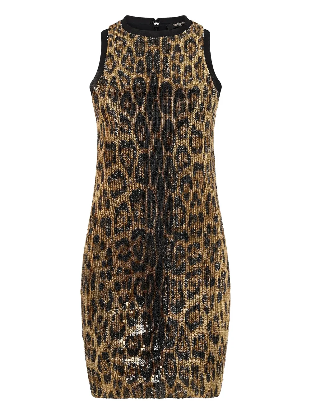 Roberto Cavalli sequined leopard mini dress - Marrone