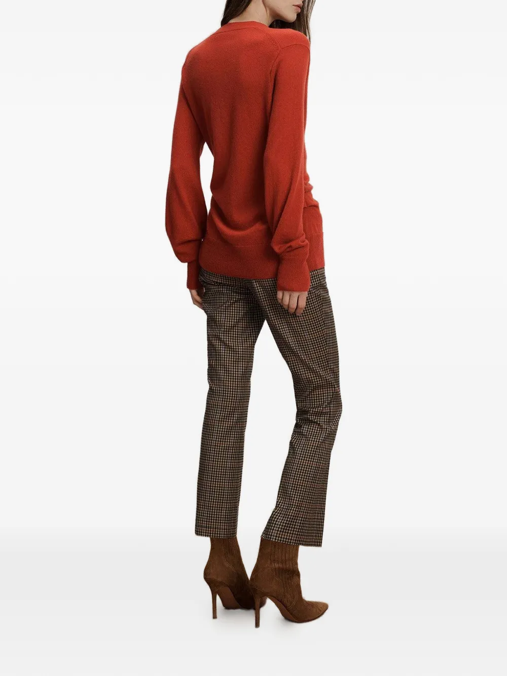 Veronica Beard Lamotte vest met knopen en V-hals Rood