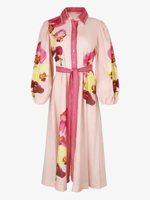 Aston Studio Lucille floral belted midi dress