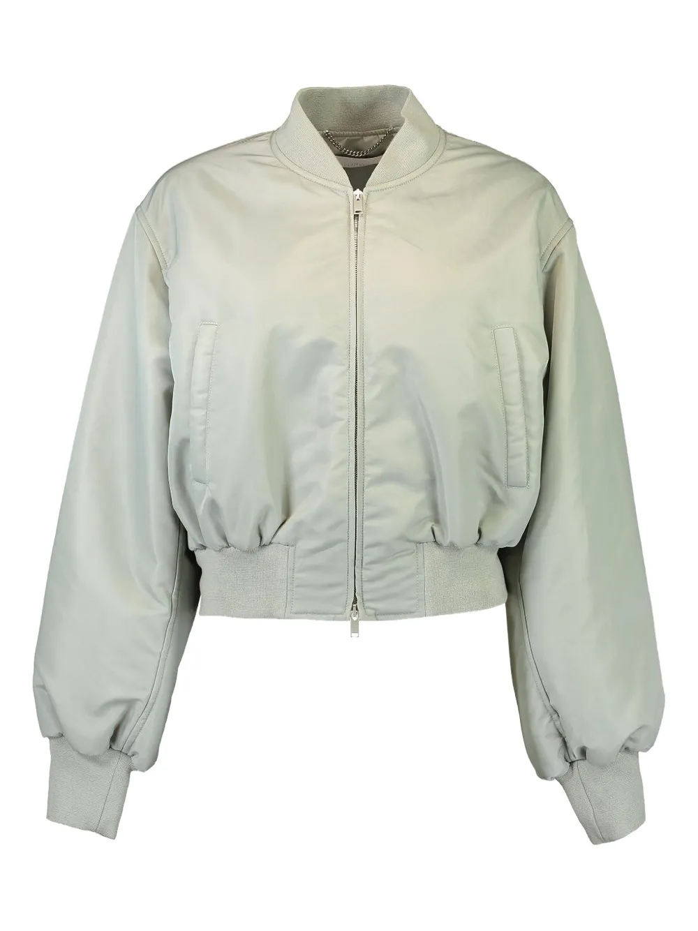 Stella McCartney cropped bomber jacket - Grigio