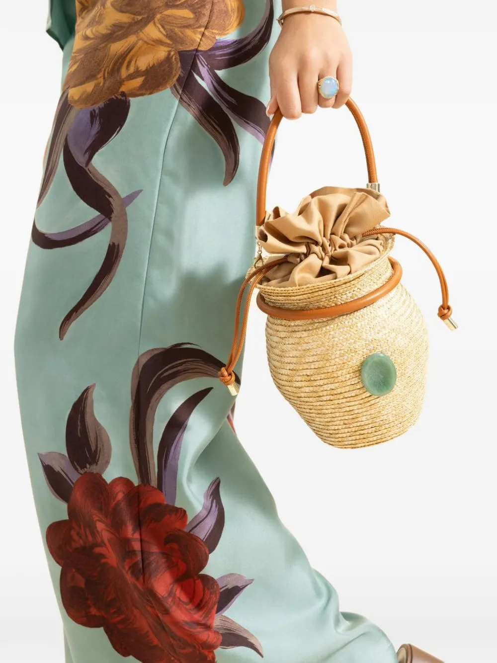  Le Nine Woven Top-handle Tote Bag - Neutrals 