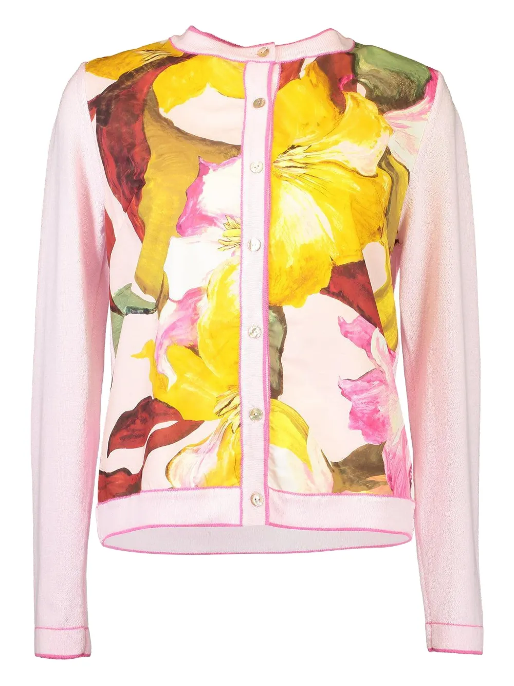 rani arabella floral-print cardigan - Rosa
