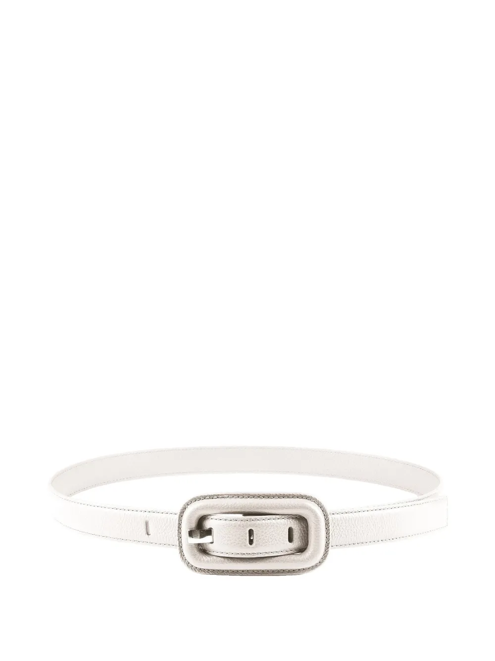 SERGIO GAVAZZENI textured buckle belt - Bianco