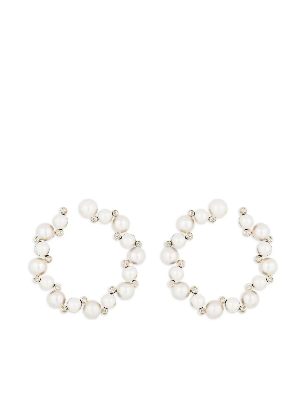 Mason and Books Scattered Love hoop earrings - Oro
