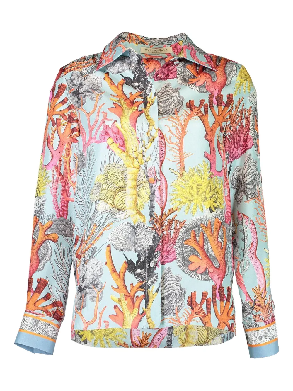 rani arabella coral-print shirt - Blu