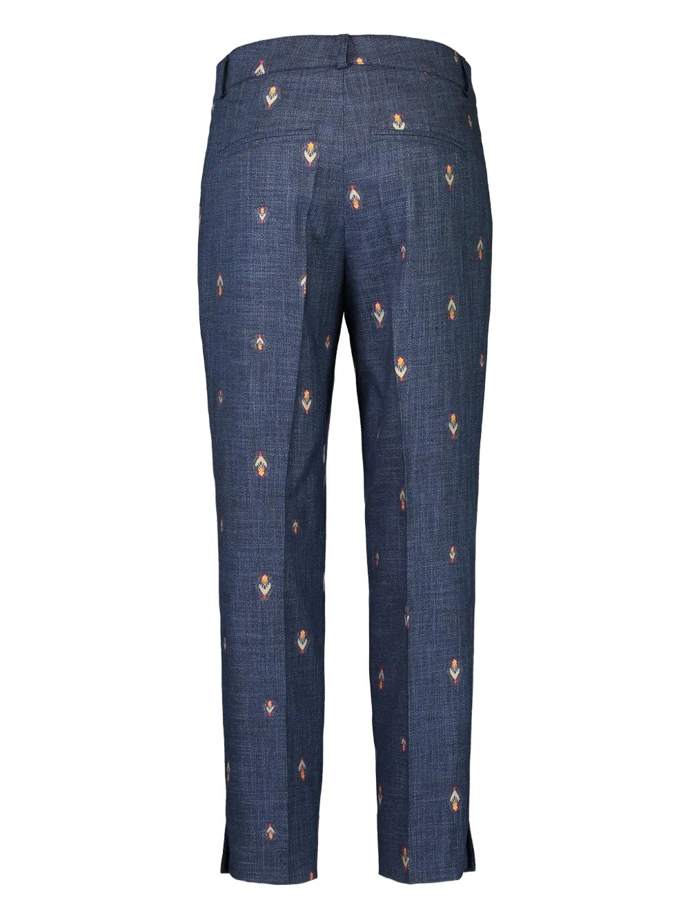 MAISON COMMON tulip-embroidered trousers - Blauw