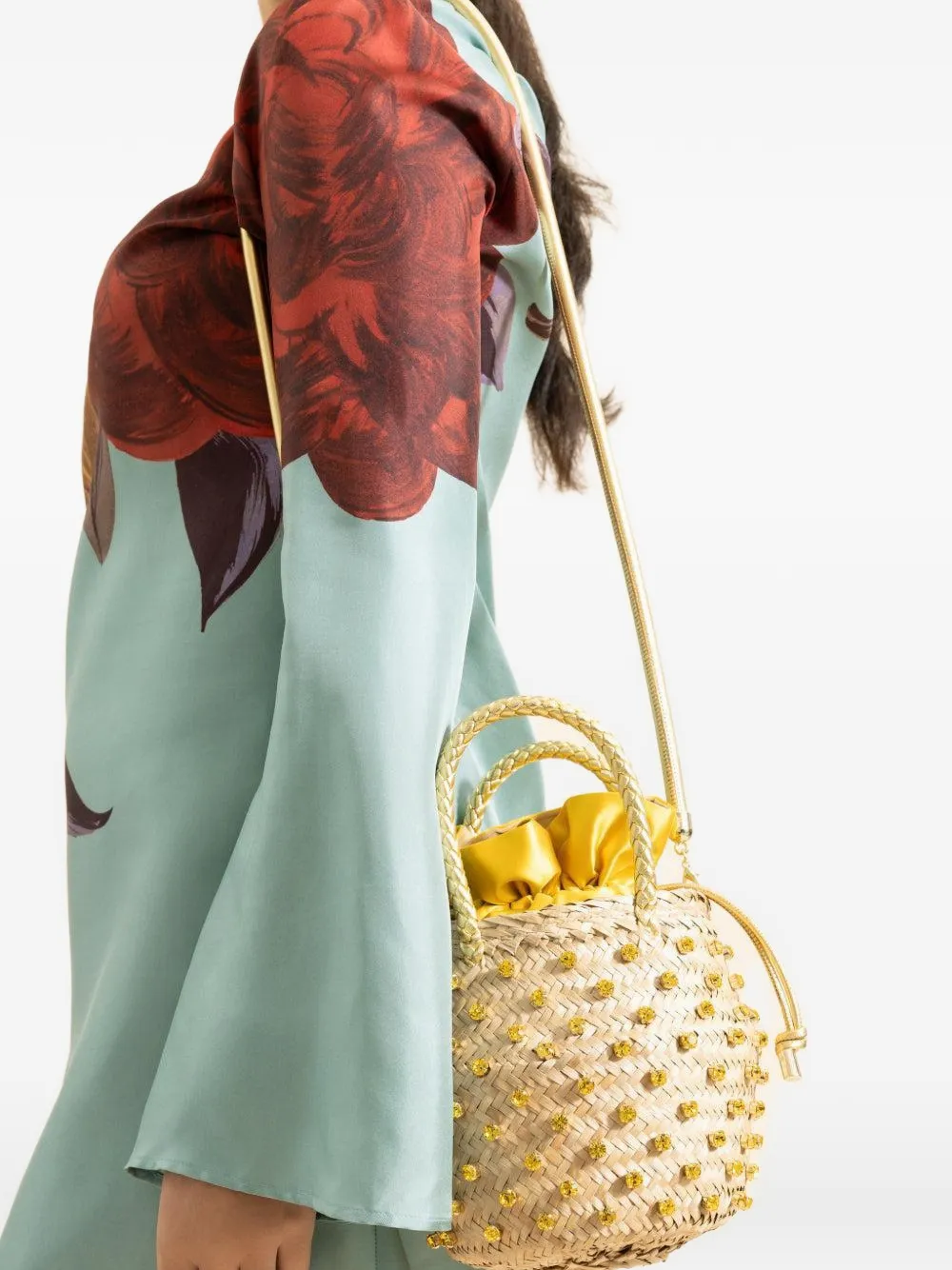  Le Nine Crystal-embellished Bucket Bag - Neutrals 