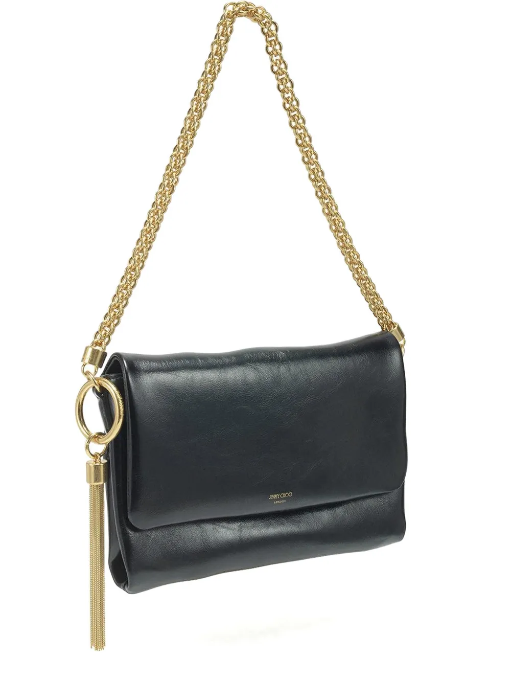 Jimmy Choo Callie flap chain-strap shoulder bag - Nero