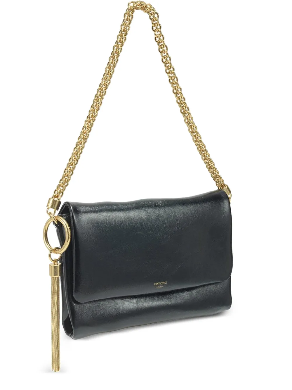 Jimmy Choo Callie flap chain-strap shoulder bag - Nero
