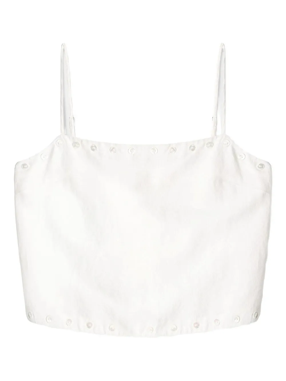 STAUD Kirra button-detail top - Weiß