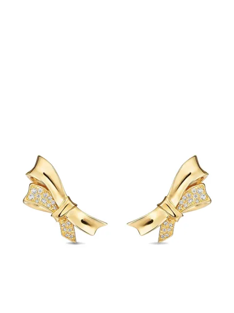 Mason and Books diamond bow earrings